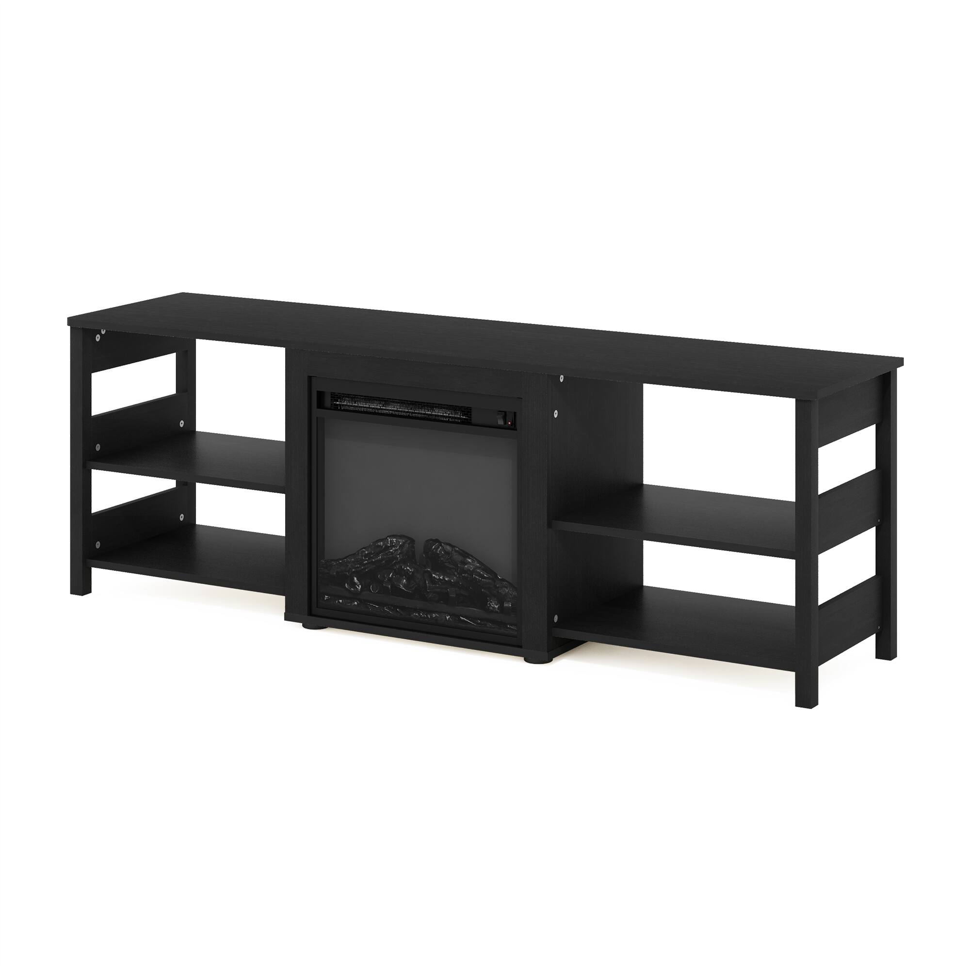 Alt View 3. Furinno - Classic 70 Inch TV Stand with Fireplace - Americano.