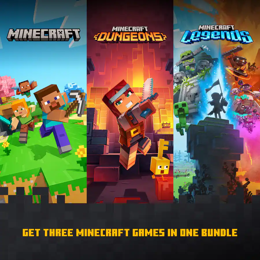 Minecraft Triple Bundle Standard Edition Xbox Series X, Xbox Series S ...