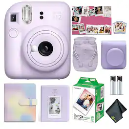 Bundle - Fujifilm - INSTAX MINI 12 Instant Film Holiday Camera - 20 Instant Film - Purple