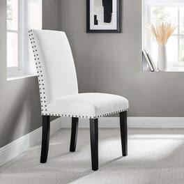 Parcel Dining Upholstered Fabric Side Chair by Modway - White