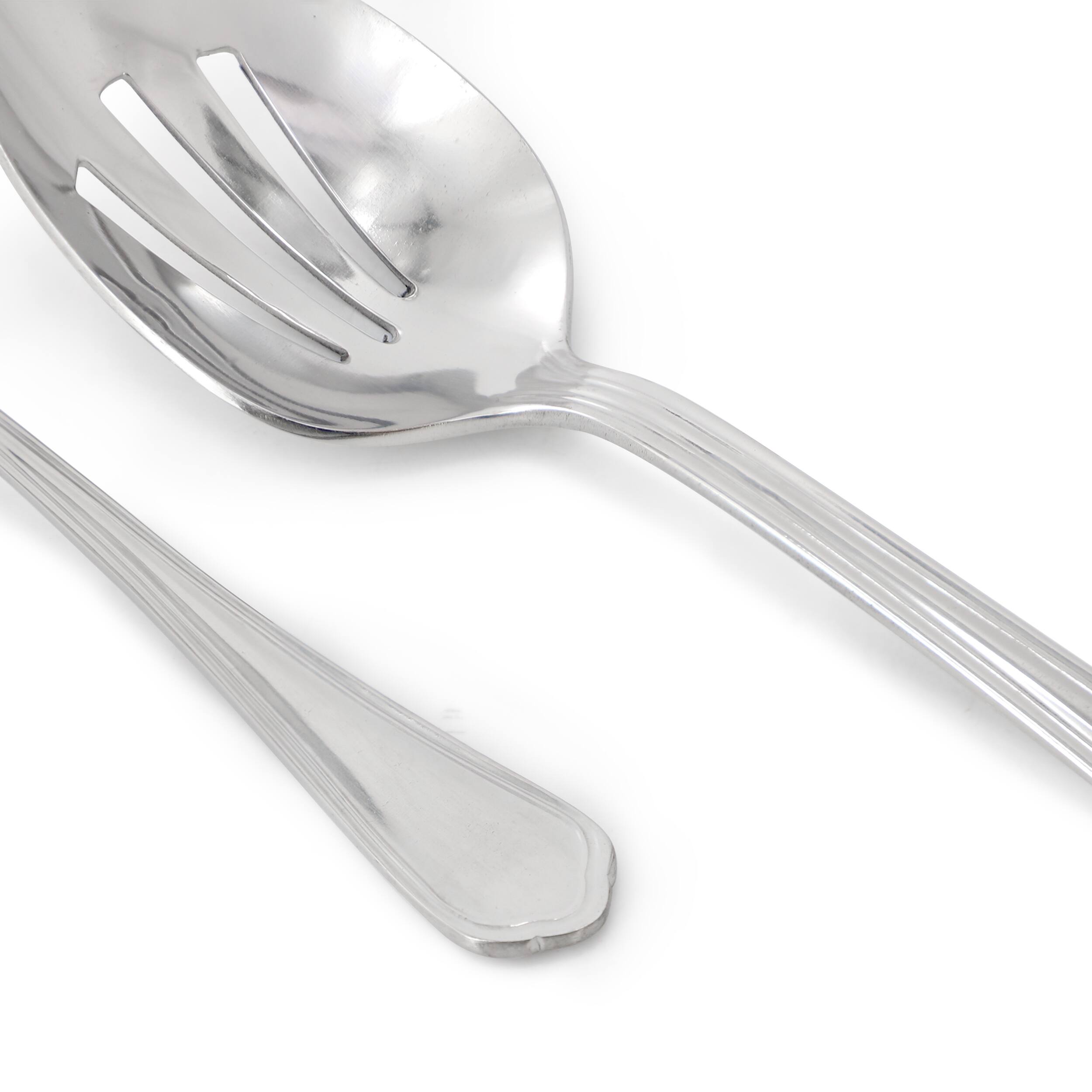 Back. Gibson - Gibson Home Aberdeen Court 45 Piece Stainless Steel Flatware and Serving Set - Silver.