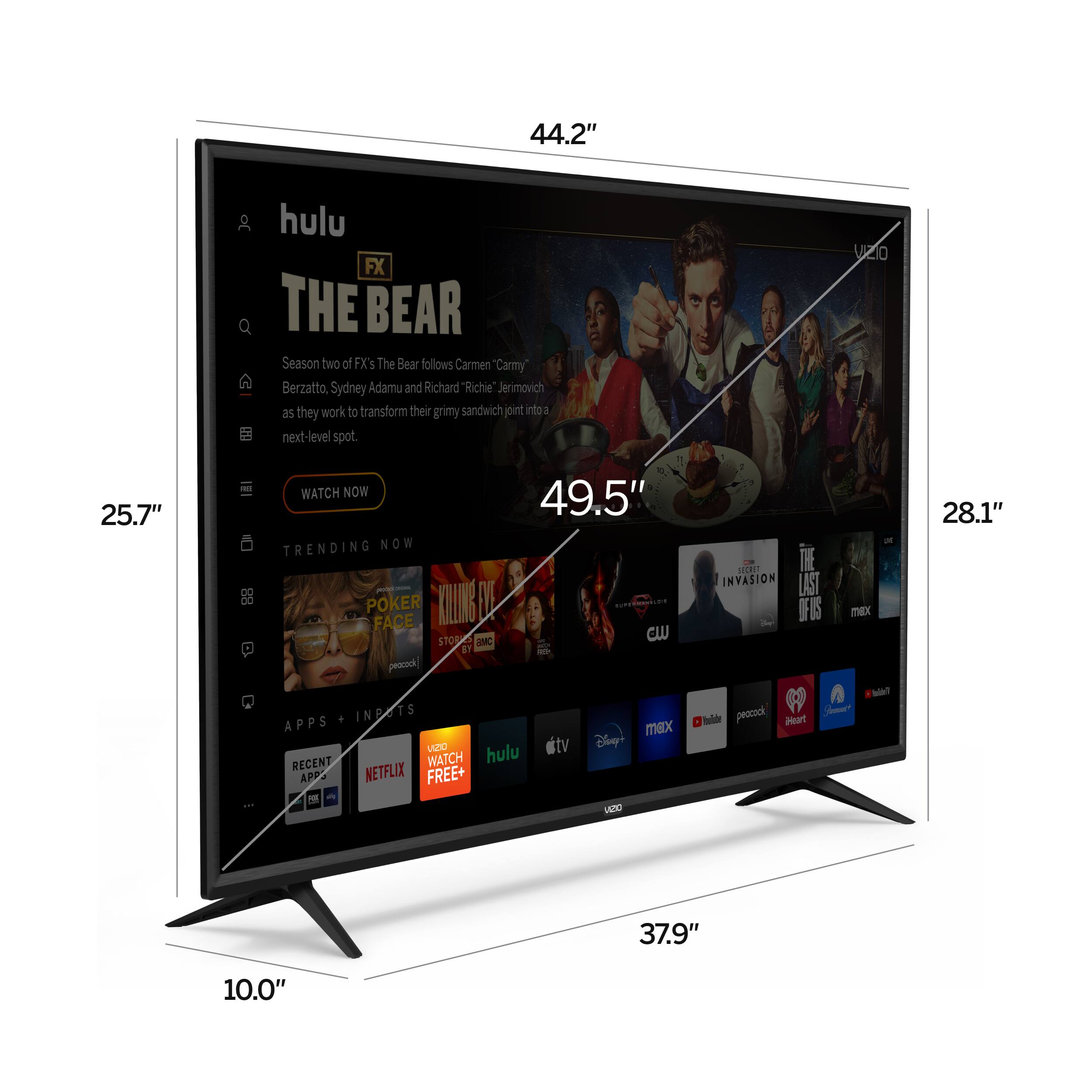 Left. VIZIO - 50" Class V-Series LED 4K UHD Smart TV - Black.