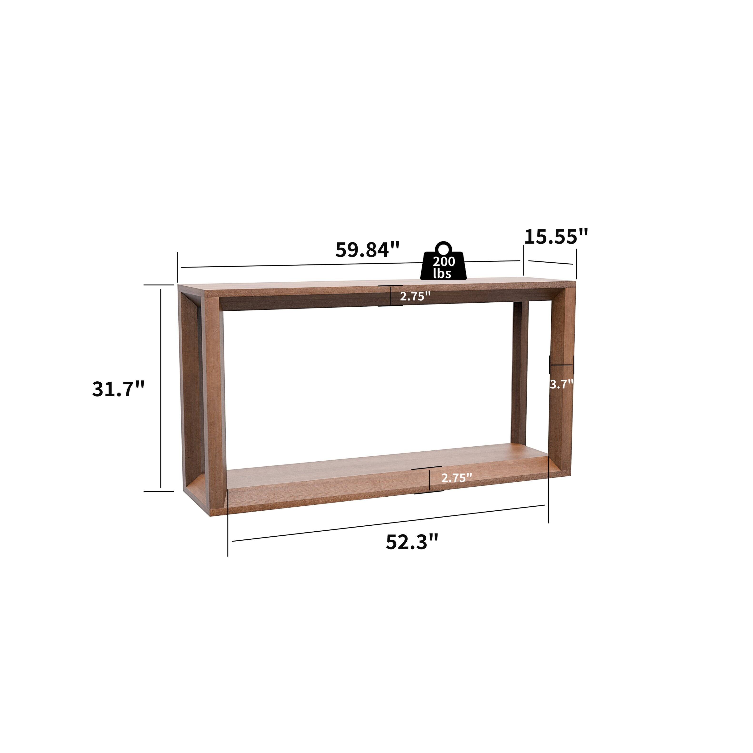 59.84" x 200 lbs x 15.55" x 2.75" x 31.7" x 3.7" x 2.75" x 52.3"