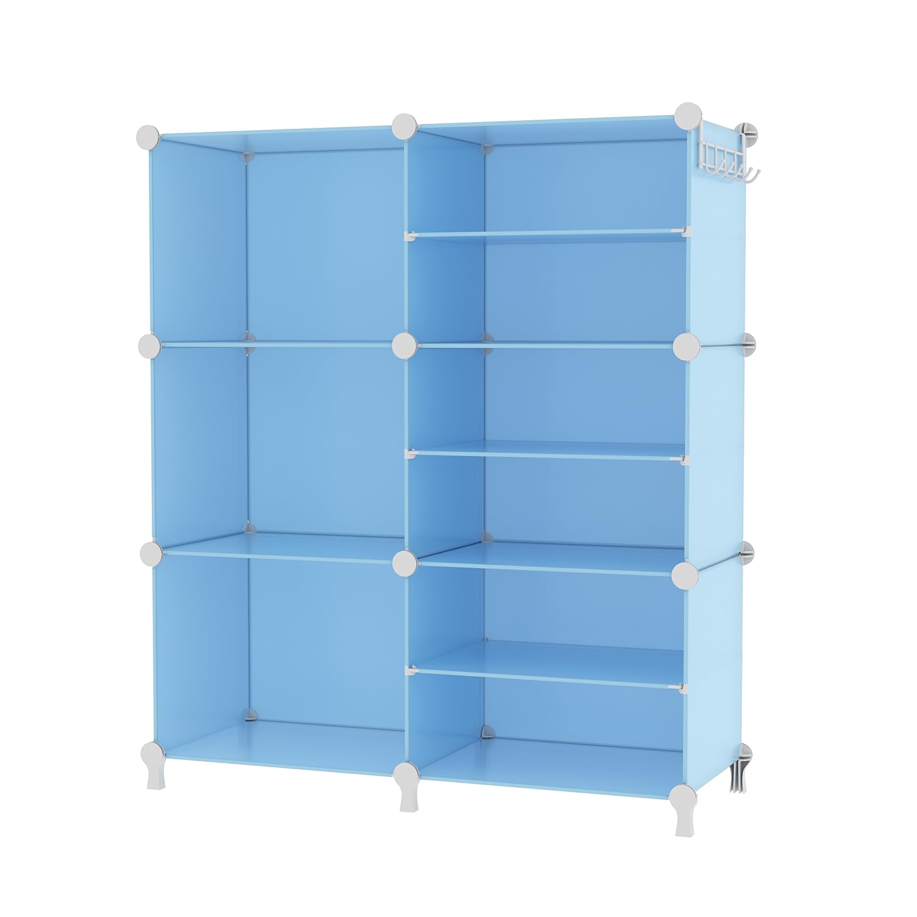 Front. Empire DigiLabs - 6 Cube Closet Organizer Storage Shelves Portable Clothes Organizers And Stackable Cubby Shelving For Bedroo... - Blue.