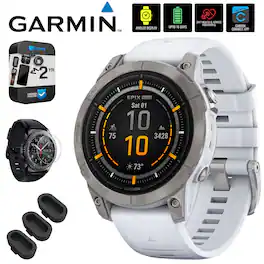 Garmin - Epix Pro (Gen 2), 47 mm, Sapphire, Titanium with Warranty + Accessories Bundle - Titanium|Whitestone - (2024)