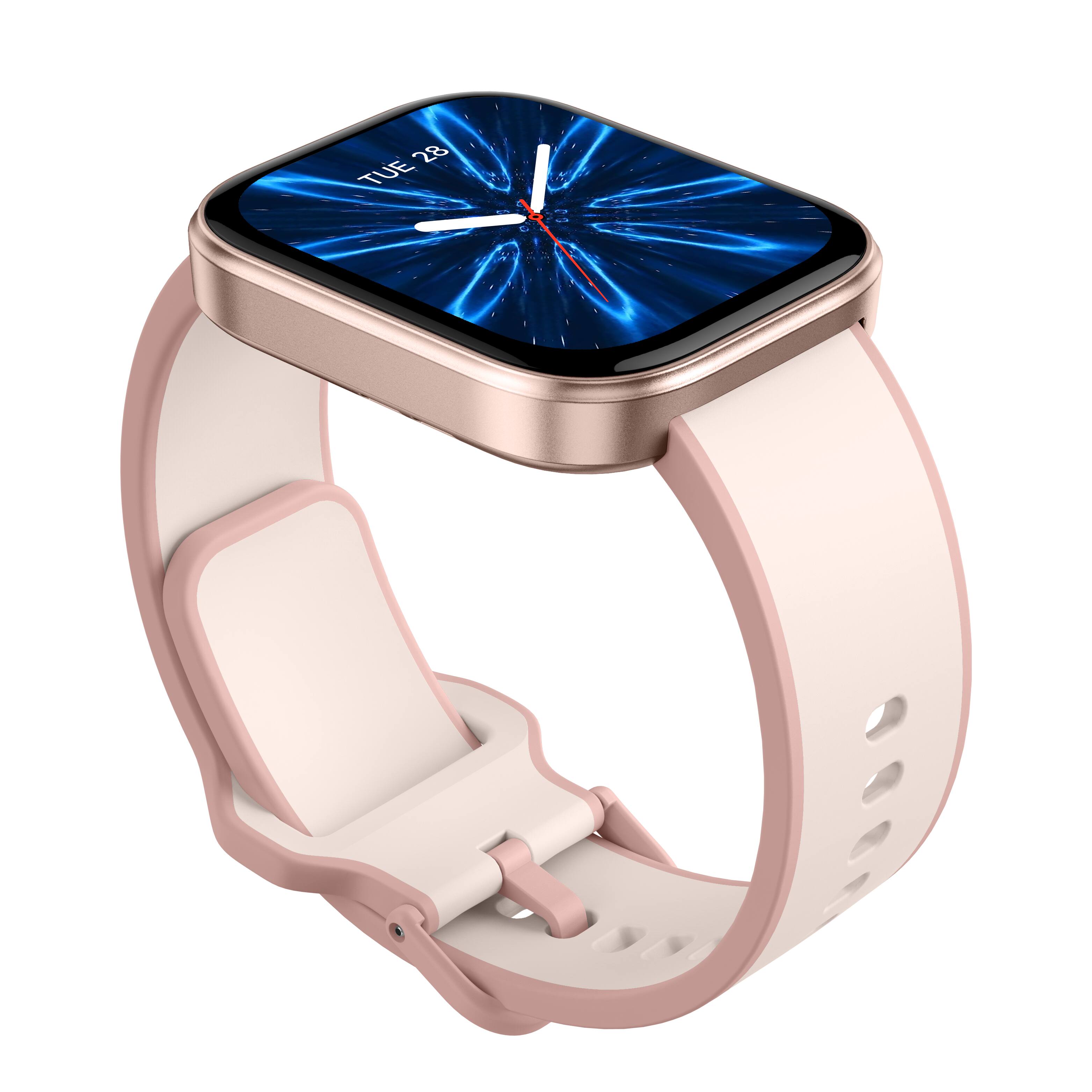 Angle. MiracoRun - MiracoRun Smartwatch 1.99" AMOLED for Android & iPhone with Bluetooth Calls, 100+ Sports Modes, Water Resistant - Rose Pink.