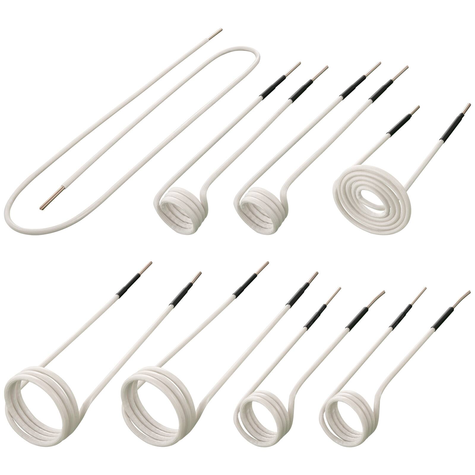 Front. VEVOR - Induction Heater Coil Kit 8PCS Most Used Induction Heater Coils with Varying Lengths, Heat Resistant Induction Heater - Black;White.