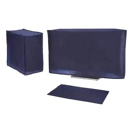 Front. Unique Bargains - 3pcs Computer Dust Cover Set for 29" Monitor, Keyboard and Host PC, Non-Woven Dust Proof Protection Case - Blue.