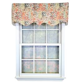 RLF Home - 100% Cotton Dazzle Regal With Poly/Cotton Ivory lining Rod Pocket Valance 50" x 17" - Gray
