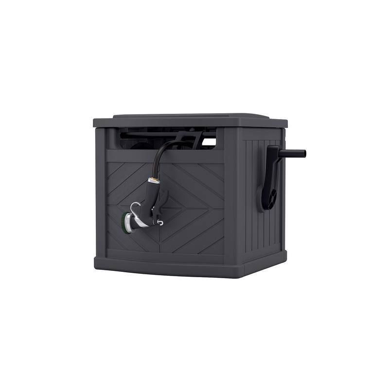 Angle. Suncast - Suncast 150 ft. Gray Free Standing Hideaway Hose Reel.