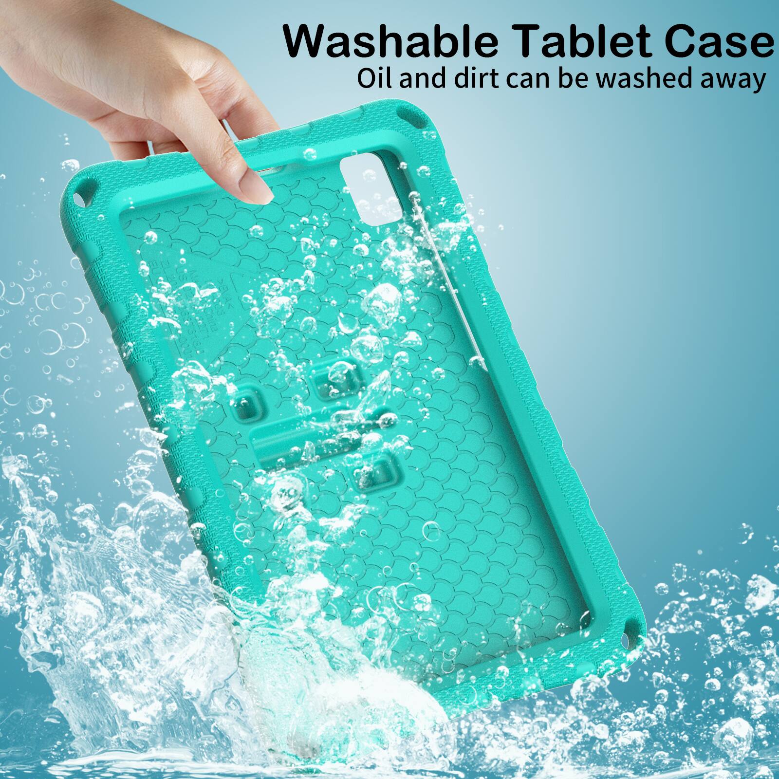 Washable Tablet Case  
Oil and dirt can be washed away