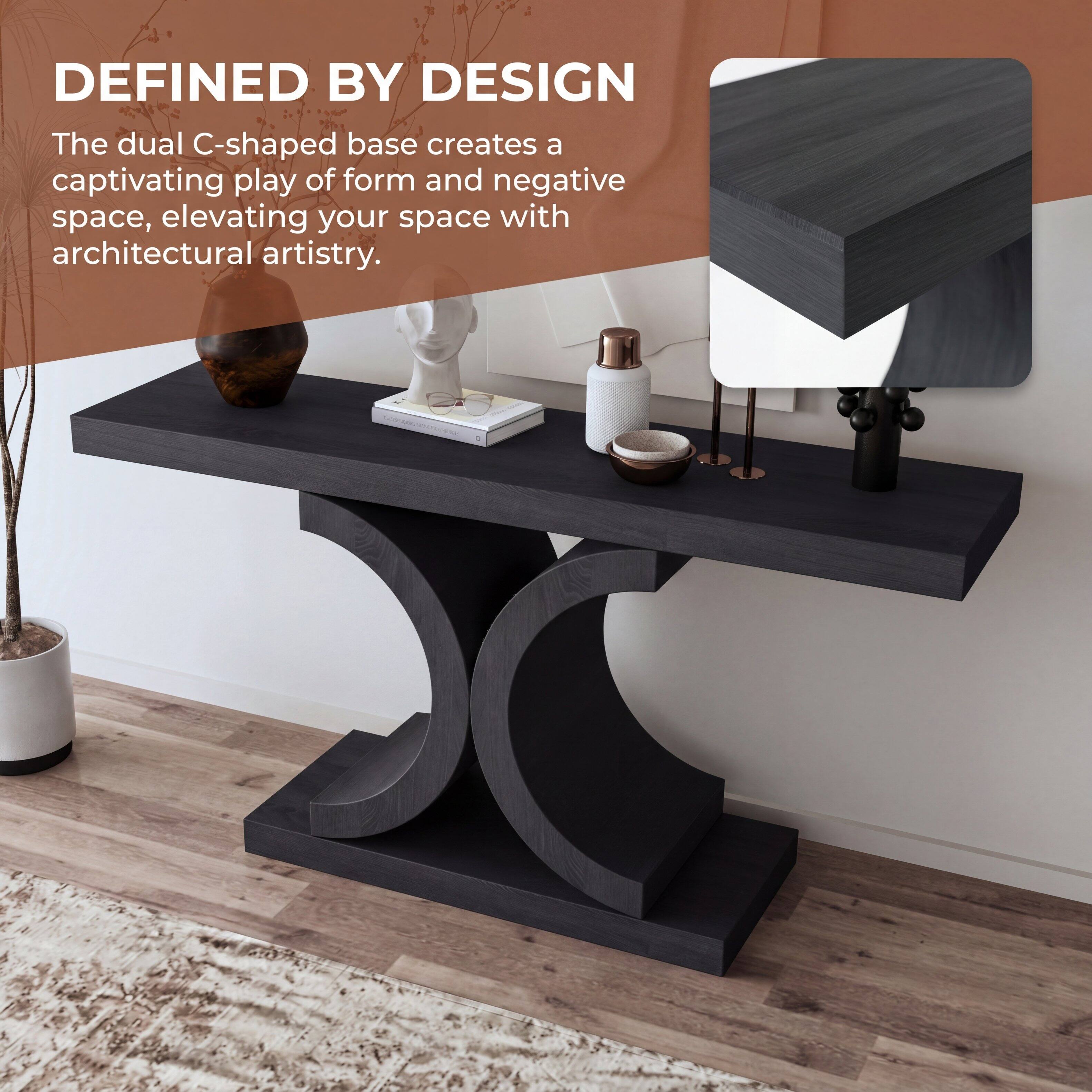 DEFINED BY DESIGN

The dual C-shaped base creates a captivating play of form and negative space, elevating your space with architectural artistry.