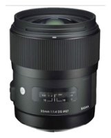 Sigma - 35mm f/1.4 DG HSM Art Standard Lens for Nikon - Black - Front_Zoom