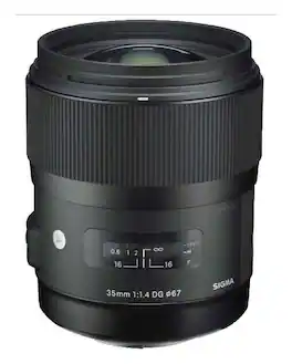 Sigma - 35mm f/1.4 DG HSM Art Standard Lens for Nikon - Black