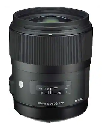 Front. Sigma - 35mm f/1.4 DG HSM Art Standard Lens for Nikon - Black.