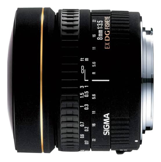 Sigma - 8mm f/3.5 EX DG Circular Fish-Eye Lens for Select Canon Digital Cameras - Black - Larger Front