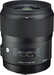 Sigma - 35mm f/1.4 DG HSM Art Standard Lens for Canon - Black - Front_Zoom
