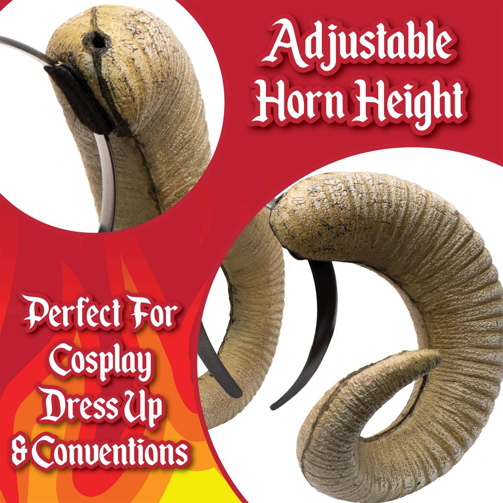 Adjustable Horn Height  
Perfect For Cosplay Dress Up & Conventions