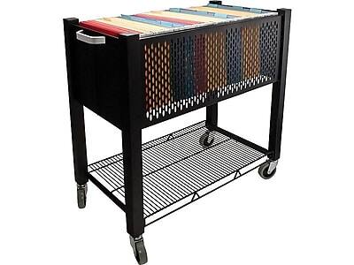Alt View 3. Vertiflex - InstaCart Metal Mobile File Cart with Lockable Wheels, Black (AVT-VF53000).