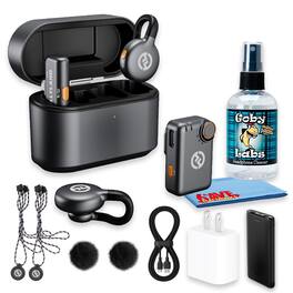 HollyView - Hollyland LARK M2S Mini Combo Dual Wireless Microphone Bundle - Black
