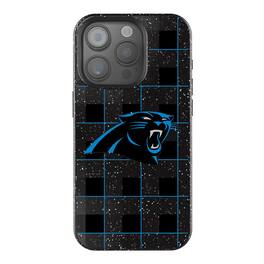 Keyscaper - NFL - Carolina Panthers Plaid Bling iPhone Case - 15 - Black