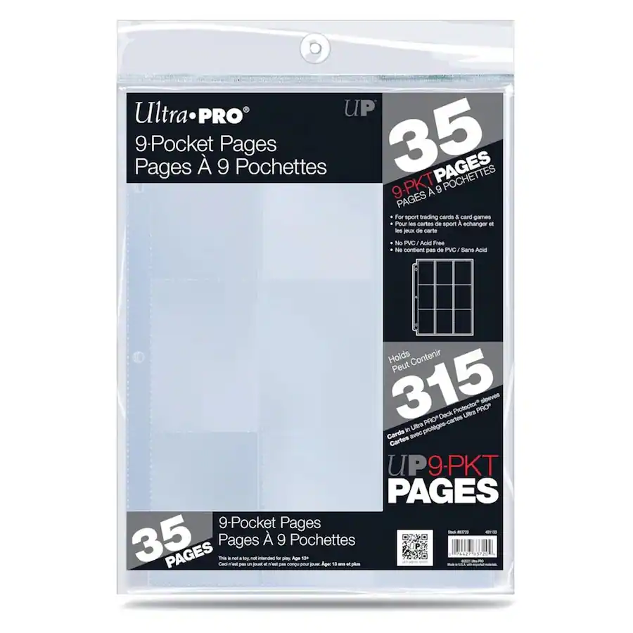 Pro Standerd Ultra PRO 9 Pocket Page for Standard Size Trading Cards (35 count ...