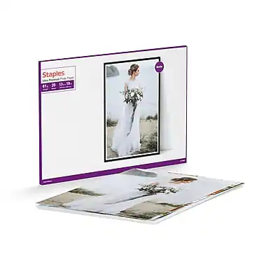 Front. Staples - Staples Ultra Premium Matte Photo Paper, 13"W x 19"L, 20/Pack (19896-CC) - White.