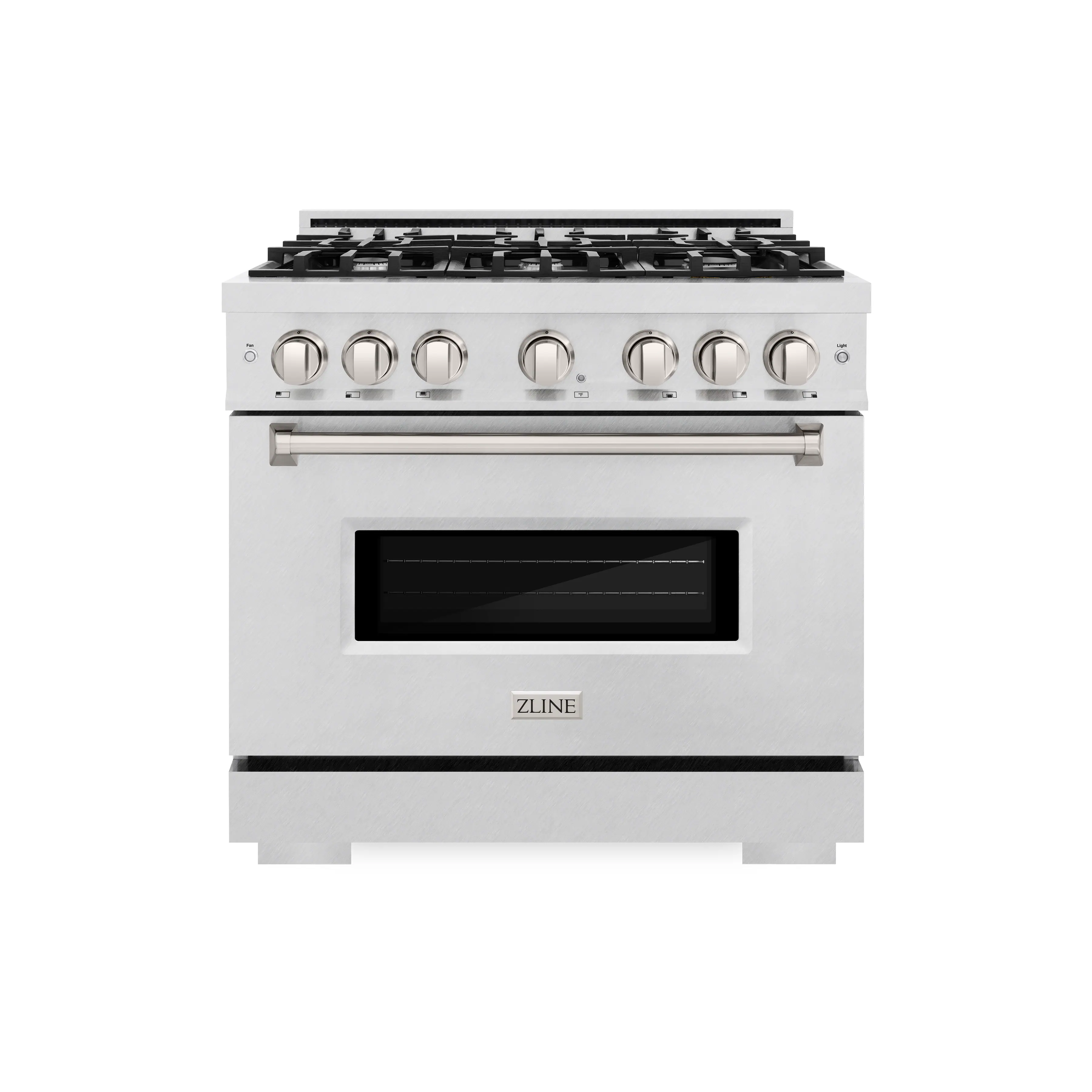 Front. ZLINE - ZLINE 36 in. Classic Gas Range with 6 Burners and Convection Oven (CGRS-36) - Stainless Steel.