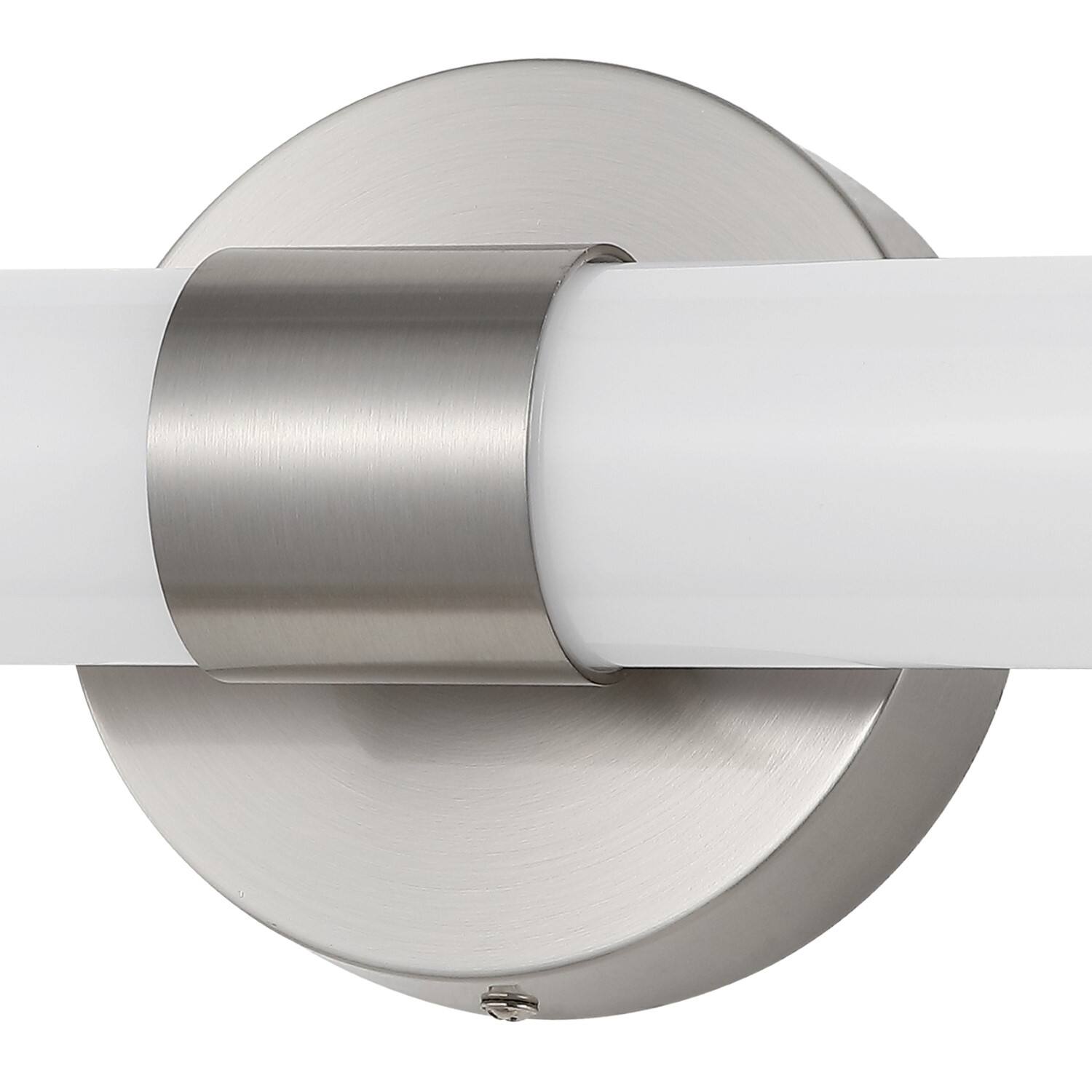 Alt View 5. Jonathan Y - Brooks 20.13" 1-Light Industrial Mid-Century Iron Integrated LED Vanity Light, Nickel - Nickel/White.