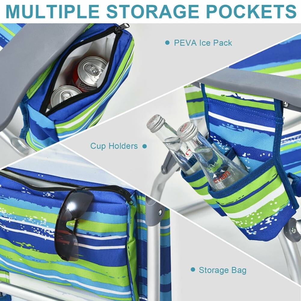 MULTIPLE STORAGE POCKETS

- PEVA Ice Pack
- Cup Holders
- Storage Bag