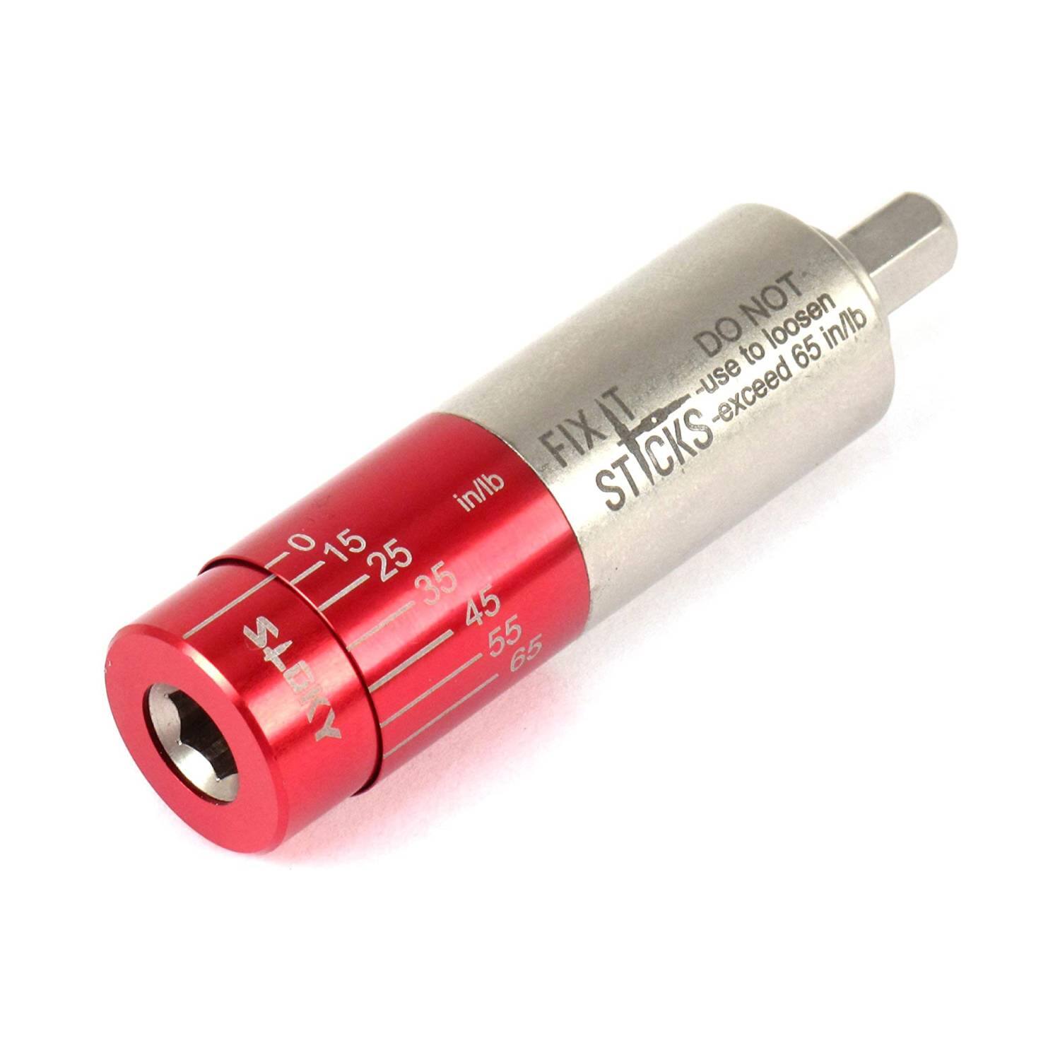 DO NOT loosen - use to 65 in/lb - exceed FIX IT STICKS in/lb 0 15 25 35 45 55 65