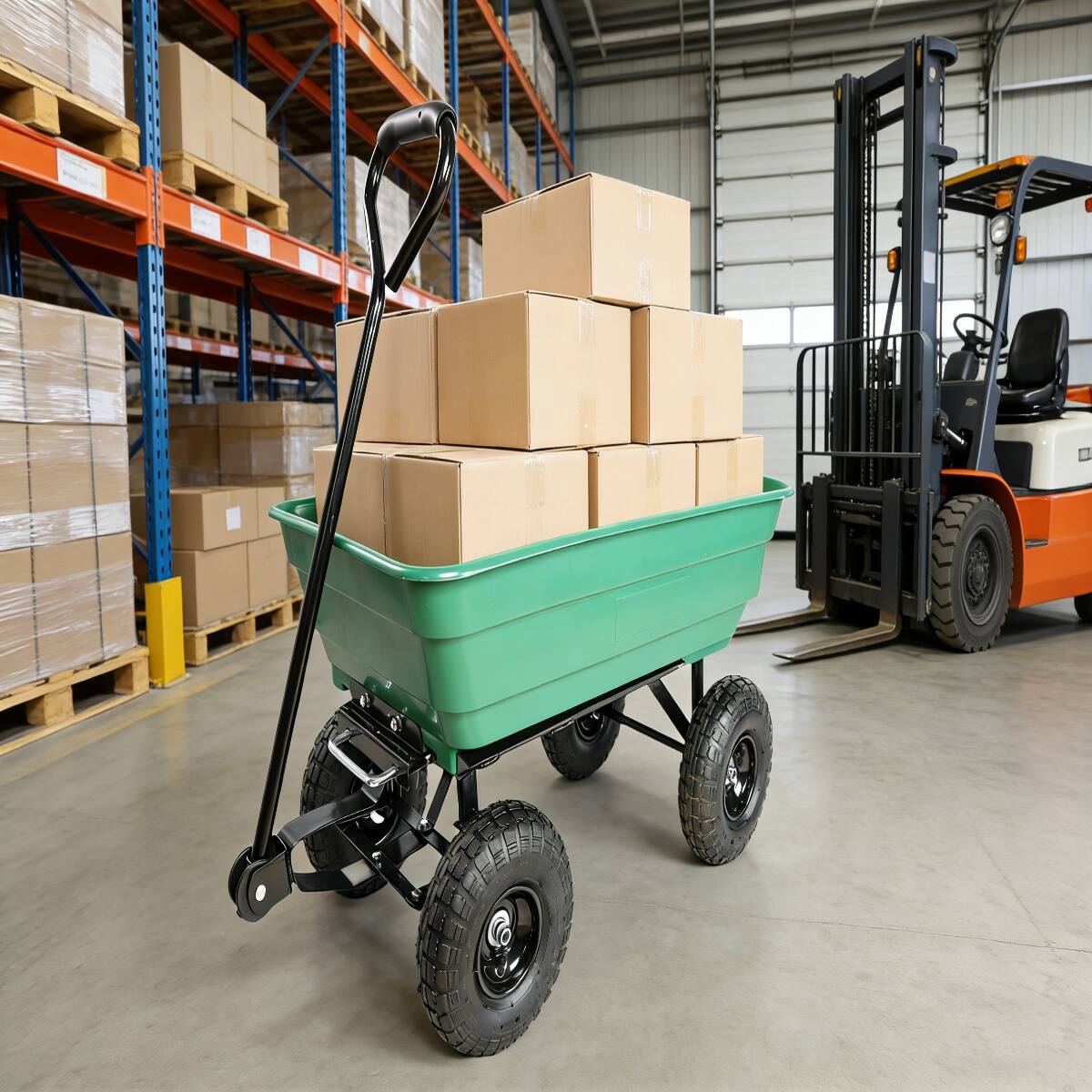 Alt View 1. Loheer - Loheer Poly Garden Dump Truck with Steel Frame 300 lb Capacity.
