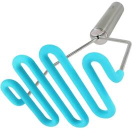 Zulay Kitchen - Potato Masher with Premium Silicone Coated Stainless Steel Design - Blue
