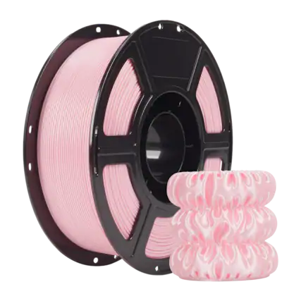 Front. Flashforge - PLA Silk+ 3D Printer Filament-1.75mm-1kg (2.2 lbs) Spool - Rose Pink.