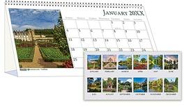 House of Doolittle - 2026 Earthscapes Gardens 4.25" x 8.5" Monthly Desk Top Tent Calendar - Multi