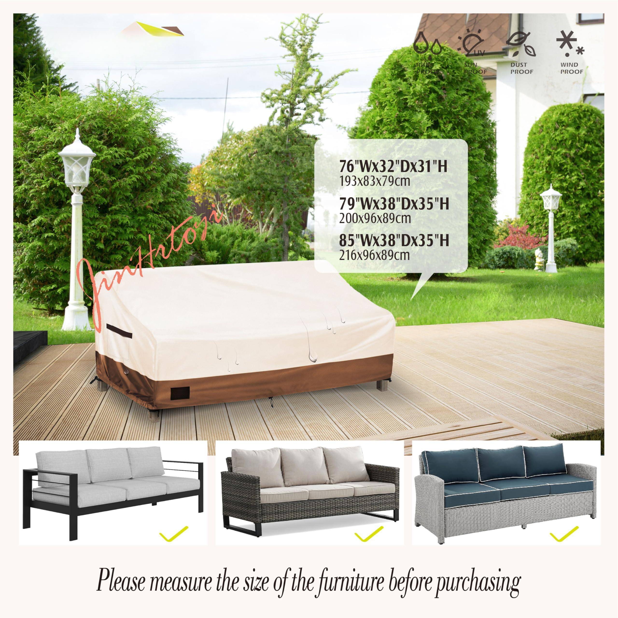 Sure, here is the corrected and grouped text:

---

**EEV E S X REOOF DUST PROOF WIND PROOF**

**Dimensions:**
- 76"W x 32"D x 31"H (193x83x79cm)
- 79"W x 38"D x 35"H (200x96x89cm)
- 85"W x 38"D x 35"H (216x96x89cm)

**Please measure the size of the furniture before purchasing**

---

**Note:** The text "EEV E S X REOOF" seems to be a mix of letters and might not be meaningful. It has been included as it appears in the image.