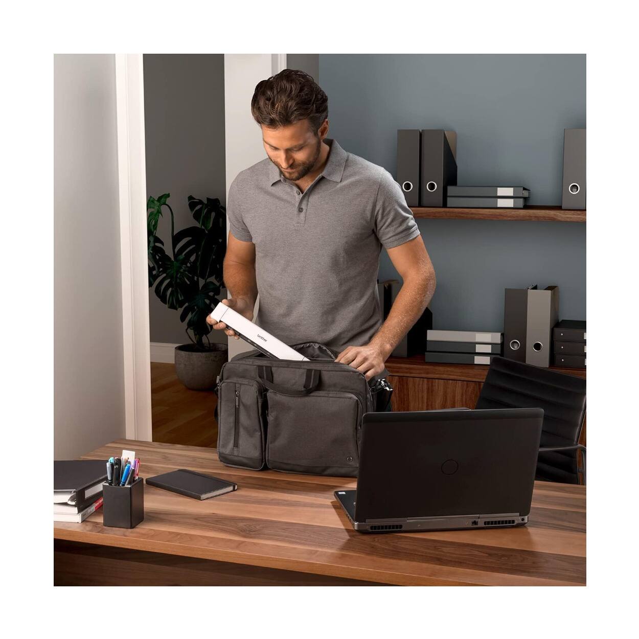 Left. Brother - Brother DS-640 Compact Mobile Document Scanner.