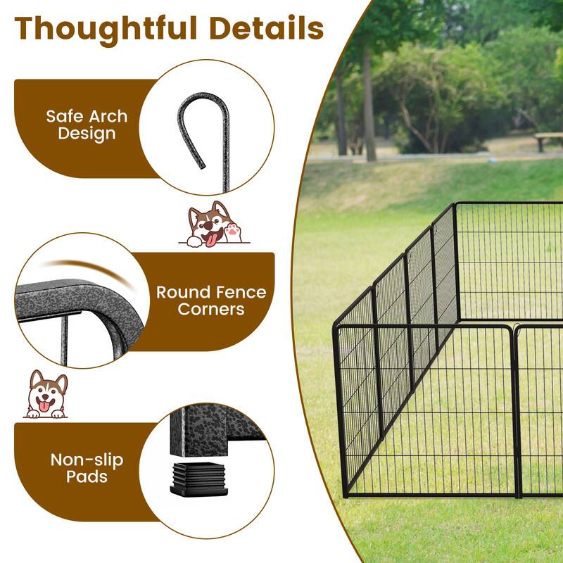 Thoughtful Details  
Safe Arch Design  
Round Fence Corners  
Non-slip Pads