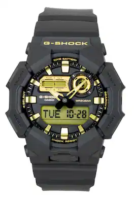 Casio - G-Shock Analog Digital Bio-Based Plastic Strap Dial Quartz GA-010GB-1A9 200M Men's Watch - Black