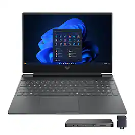 HP - Victus 15.6" FHD Gaming Laptop,Intel i5-13420H,16GB RAM,1TB PCIe SSD+1TB Dock Set,GeForce RTX 4050,Win 11 - Silver