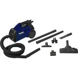 Eureka - Sanitaire SL3681A () Compact Canister Vacuum – Bagged, 10 lb, 10 Amp, 2.6 qt Bag, Attachments, 20' Cord - Blue