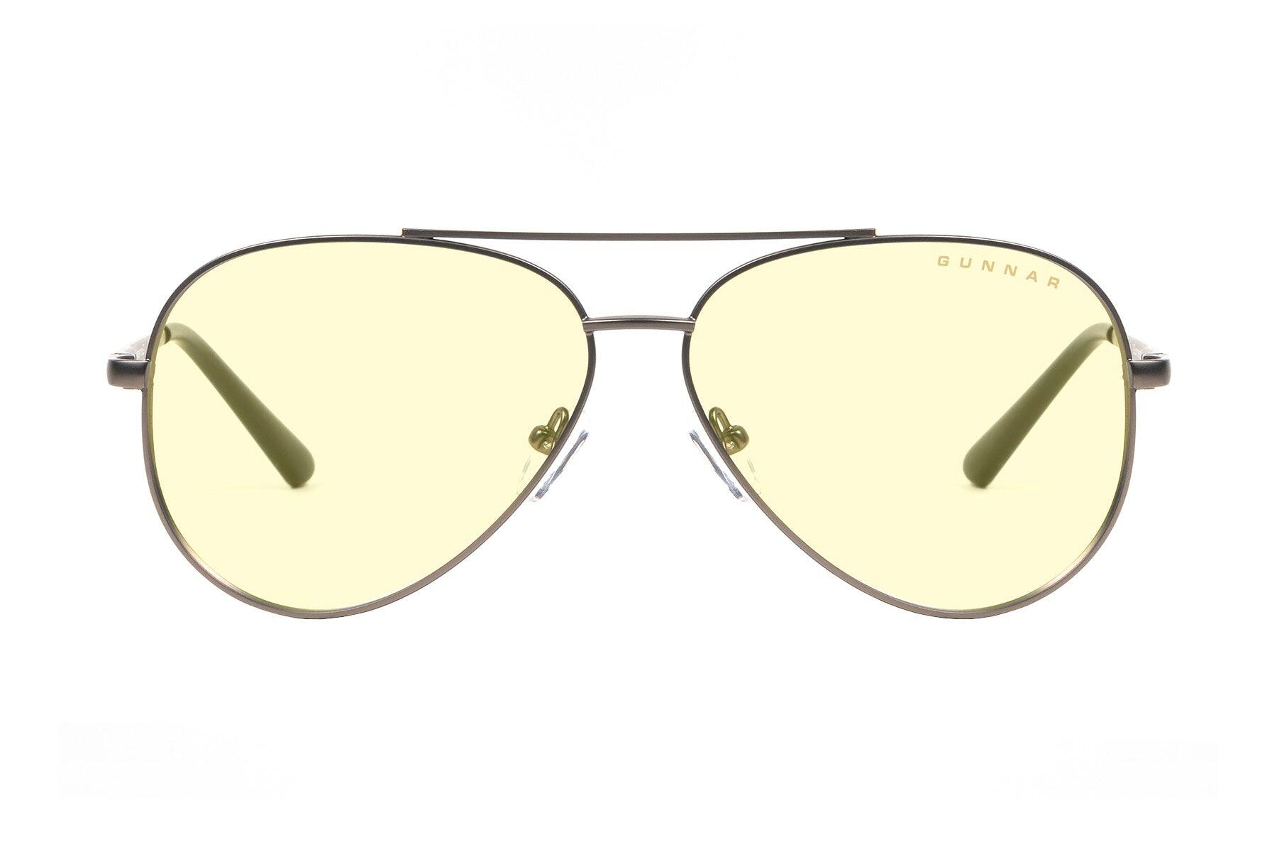 Alt View 4. GUNNAR - GUNNAR Computer Glasses  -  Maverick, Gunmetal, Amber Neutral Lens - Blue Light Blocking, Relieve Dry Eye - Gunmetal.