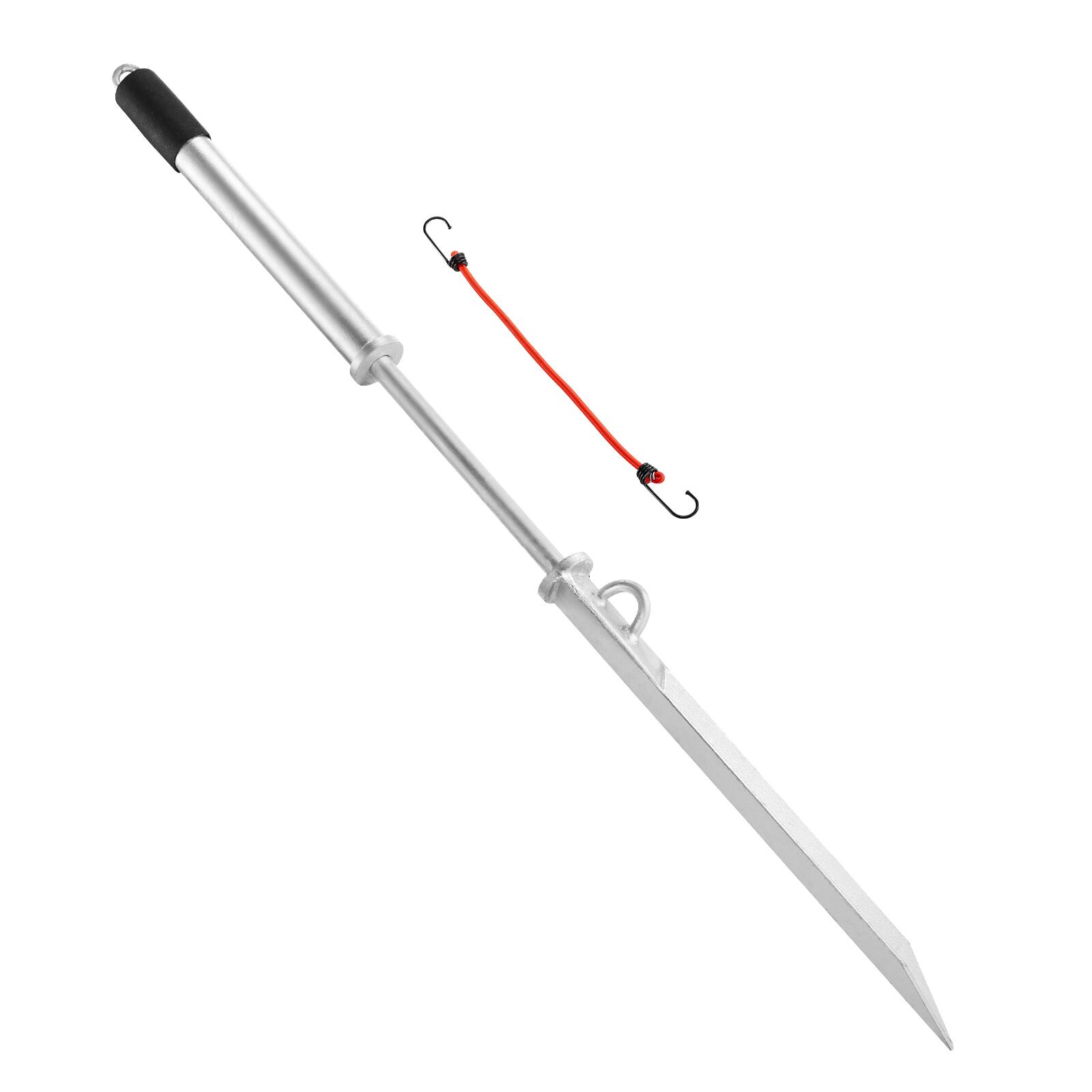 Alt View 5. VEVOR - Sand Spike Boat Anchor, 36 in Slide Anchor Shore Spike, Galvanized Carbon Steel Boat Shore Anchors, Shallow Water Beach - Silver.