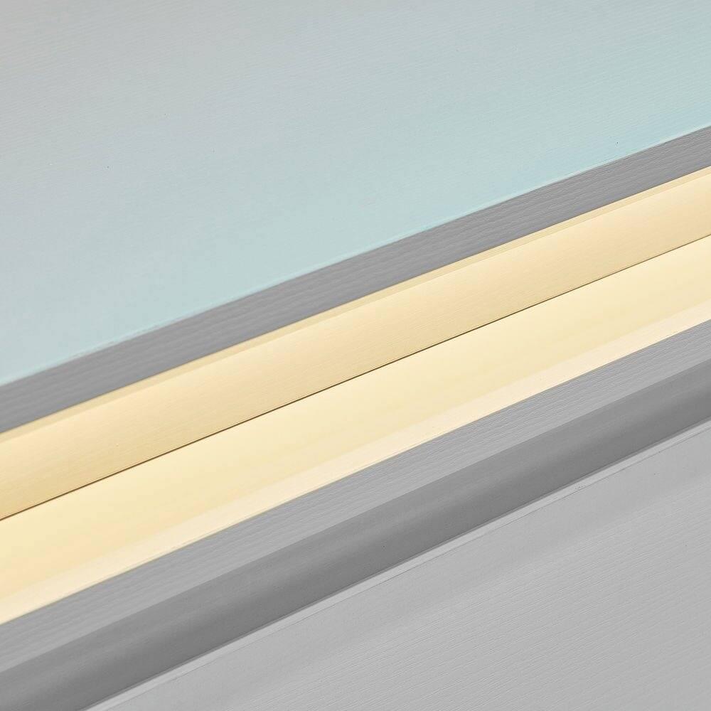 Alt View 2. Kadyn - Kadyn Wooden Console Table with LED Light, Entryway Table, Storage Table, Modern Style, White - White.