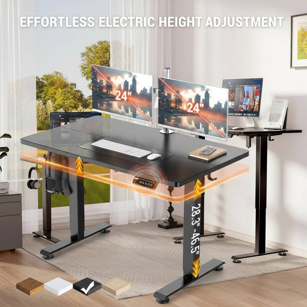 EFFORTLESS ELECTRIC HEIGHT ADJUSTMENT  
24"  
28.3" - 46.5"