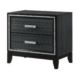 Manhattan Lane - Nightstand with 2 Drawers and Shimmery Details - Black