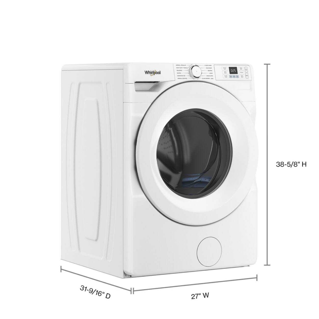 Whirlpool

250

38-5/8" H
31-9/16" D
27" W