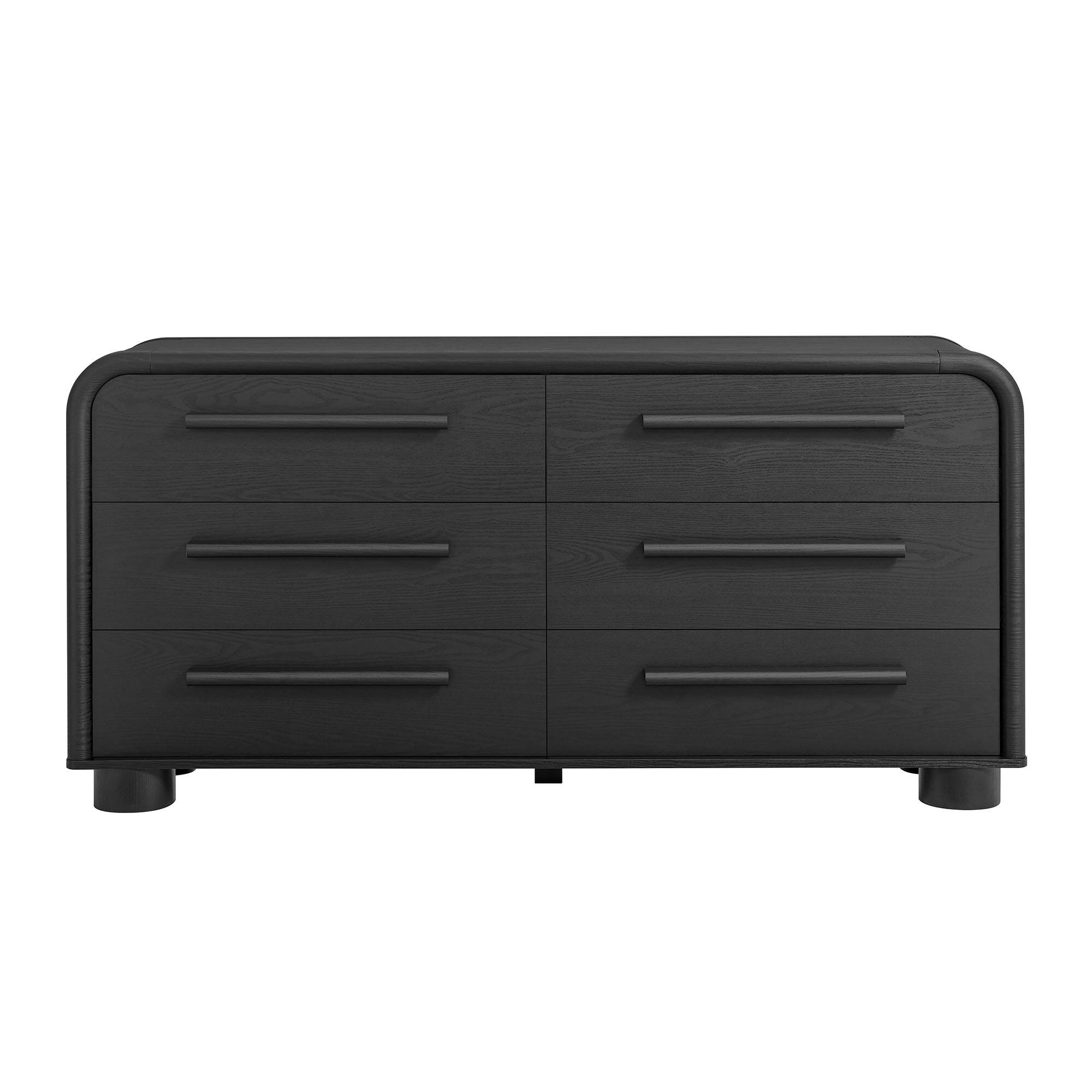 Alt View 3. Modway - Bellamy Curved 6-Drawer Dresser by Modway - Black Oak.