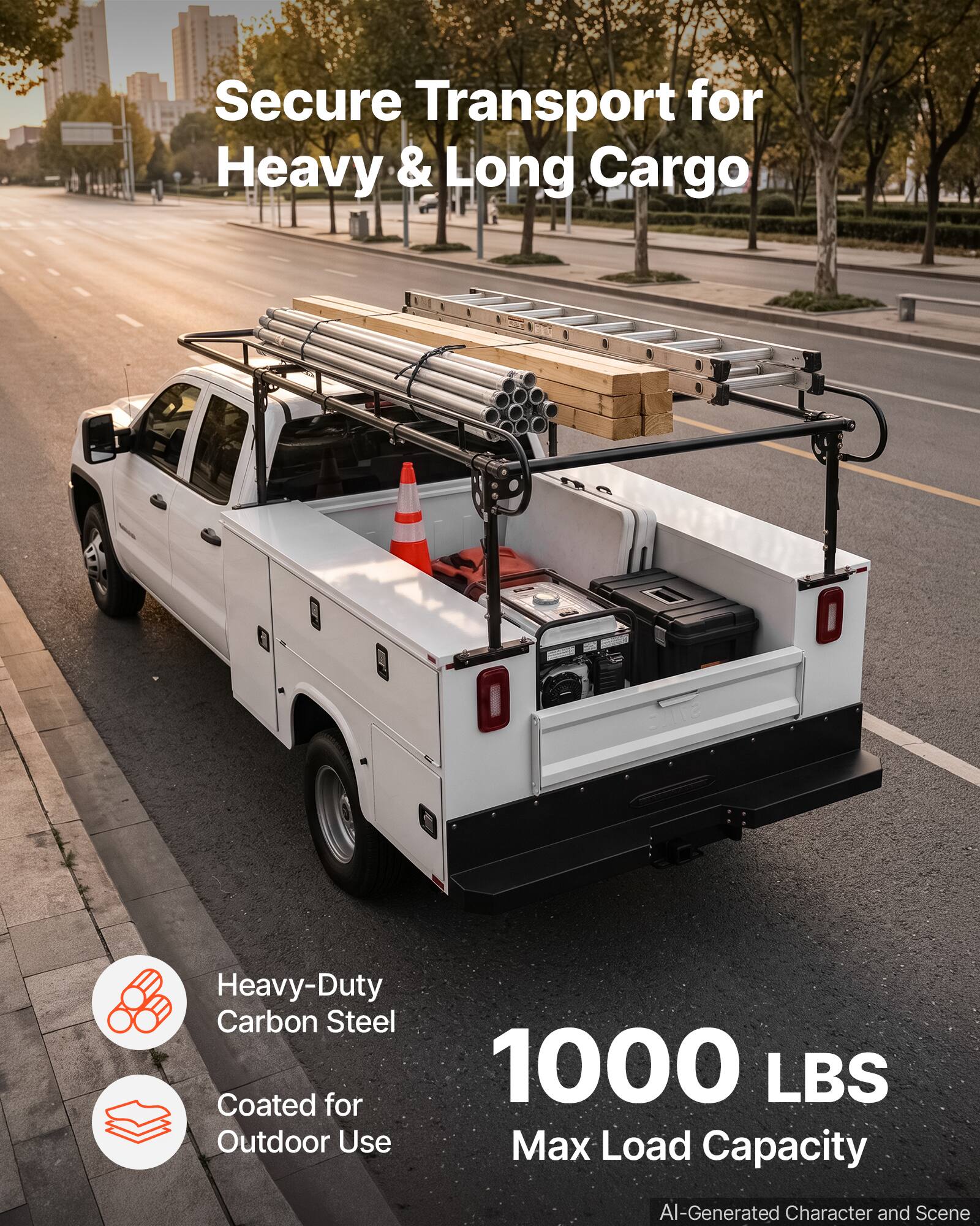 Secure Transport for Heavy & Long Cargo

Heavy-Duty Carbon Steel for 1000 LBS Coated Outdoor Use Max Load Capacity

AI-Generated Character and Scene