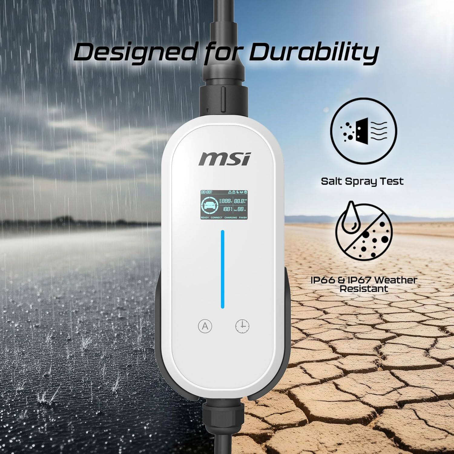 Designed for Durability

Salt Spray Test

IP66 & IP67 Weather Resistant